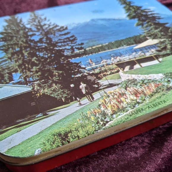 Vintage decorative tin with hinges - Picture 3 of 4